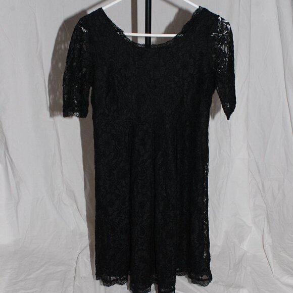 Maternity Small Womens Cocktail Lace Dress Built In Slip Zipper Back EUC - Picture 1 of 8